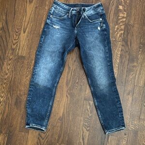 Women's Silver Stretch Skinny Jeans